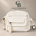 Corduroy Crossbody Bag – Multi-Pocket Shoulder Bag