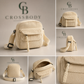 Everyday Corduroy Crossbody Bag – Multi-Pocket Shoulder Bag