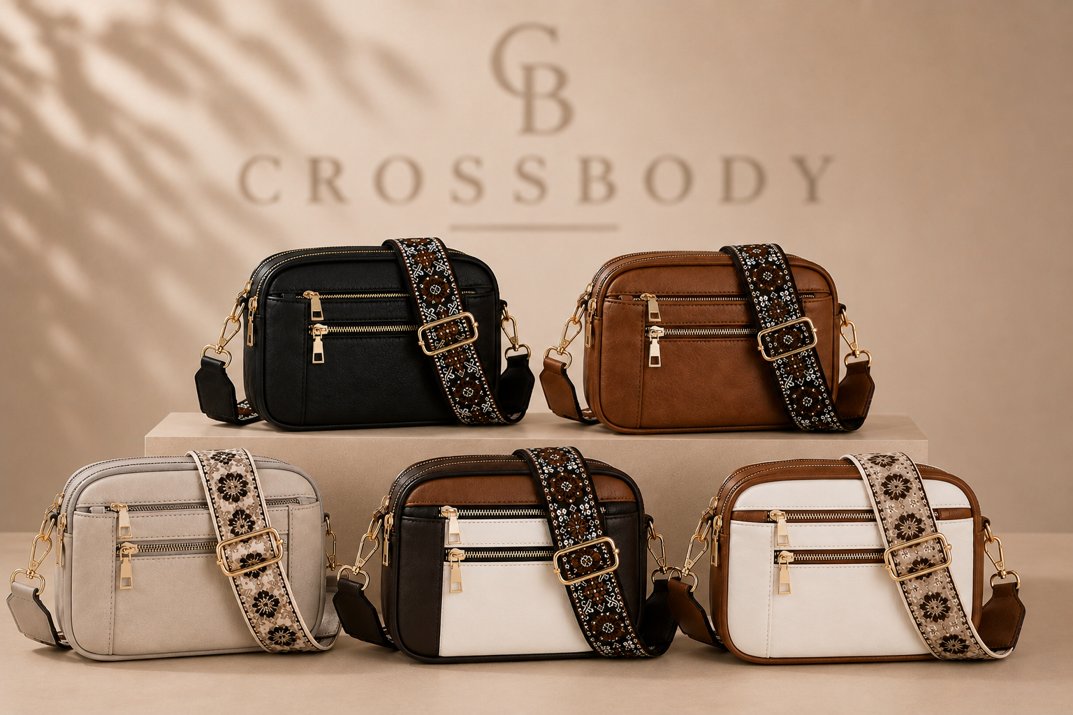 Multi-Pocket Crossbody Bag